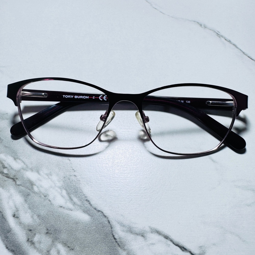 Tory Burch TY 1015 346 Plum Rose Gold Eyeglass Frames 51-16-135 Womens Designer